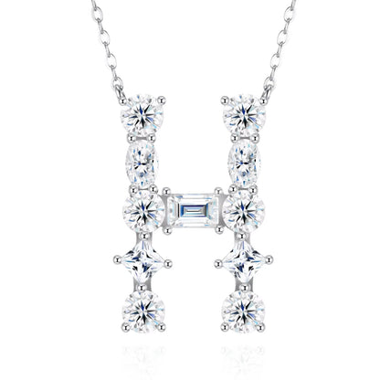 Fashion 26 Letter Man Women's Moissanite Custom Name Necklace 925 Sterling Silver Moissanite Diamond Pendant Necklace Gift