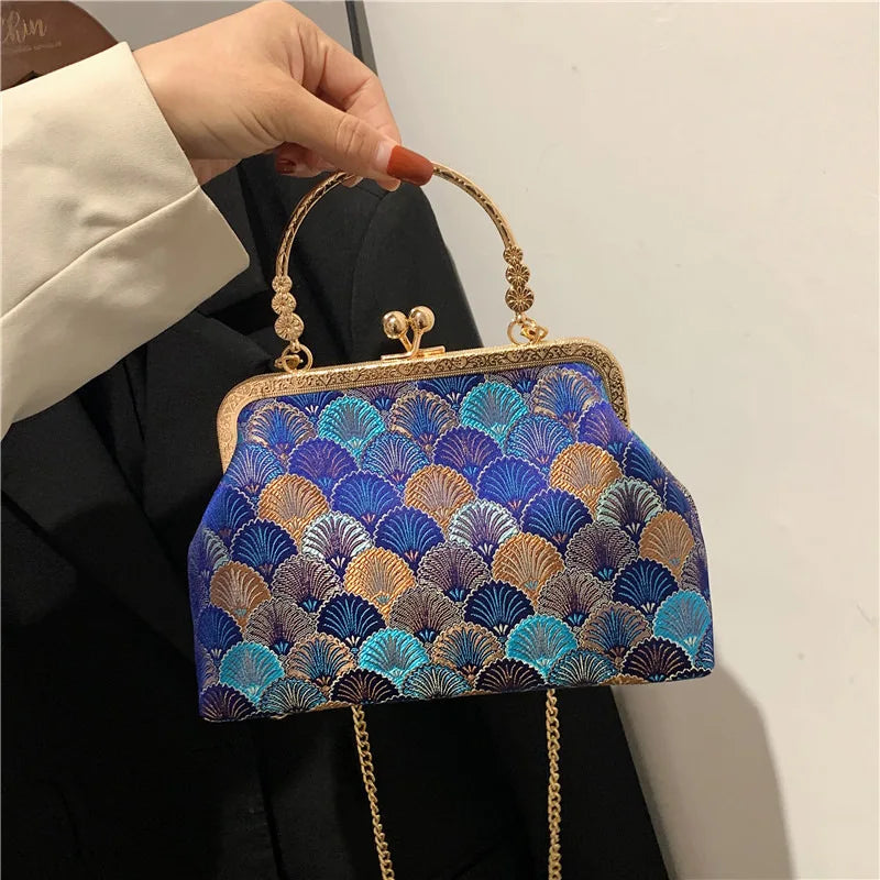 Luxury High Design Women Evening Bag Brand Party Banquet Glitter Bag for Ladies Wedding Clutch Handbag Shoulder Bag Chain Bolsas