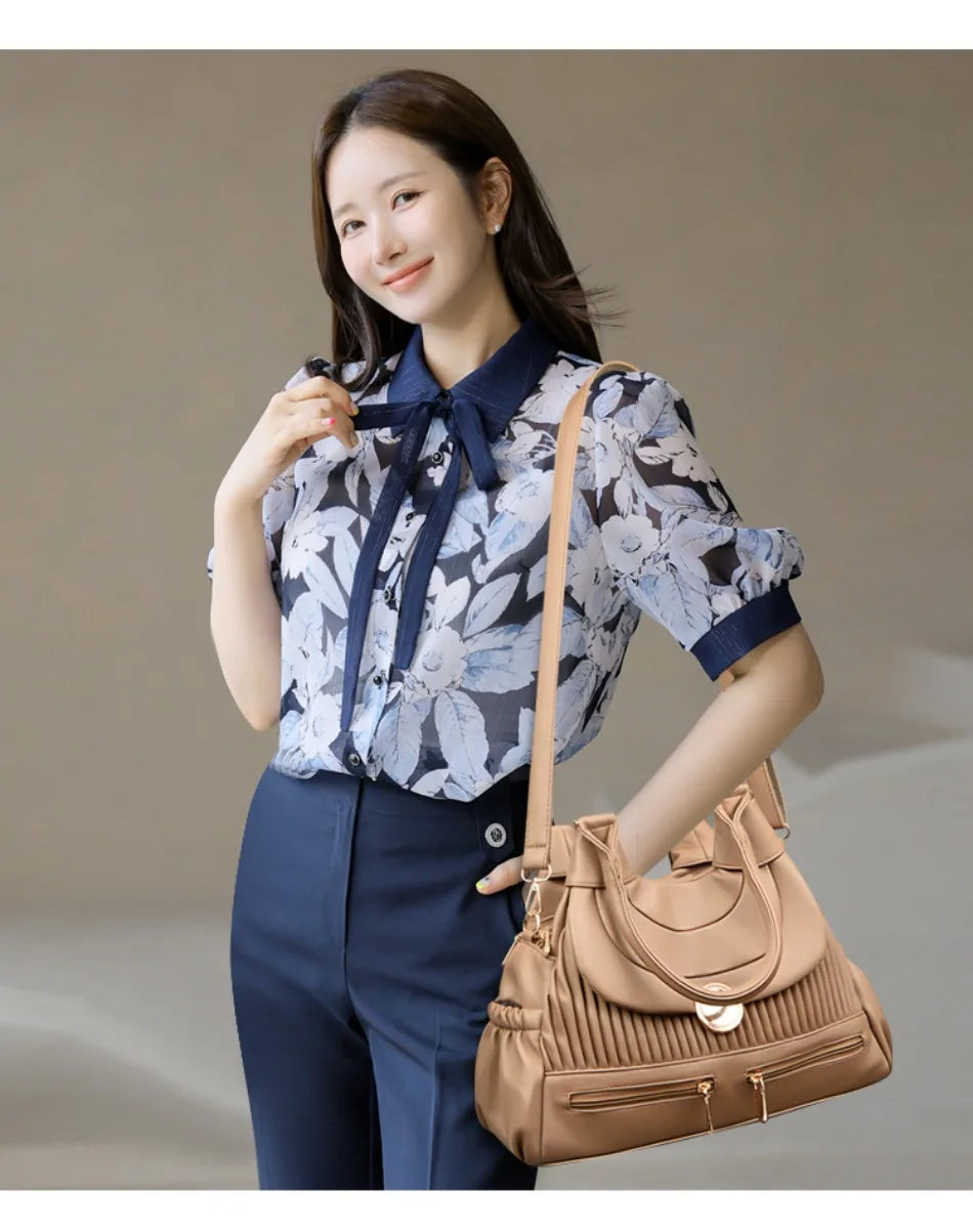 Genuine Brand Luxury Handbags for Women Designer Fashion Tote Bag High Quality Soft Pu Leather Shoulder Crossbody Hand Bags Sac