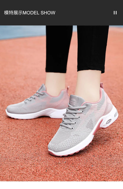 Women Platform Casual Sneakers Shoes Mesh Breathable Running Shoes Chunky Summer Sports Tenis Shoes 2025 Luxury Vulcanize Shoes