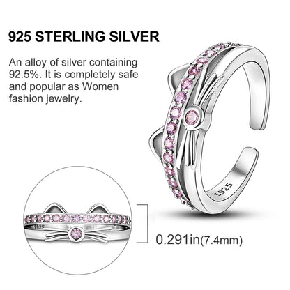 Original 925 Sterling Silver Ring Colorful Diamonds Cubic Zircon Finger Ring For Women Jewelry Wedding Engagement Birthday Gift