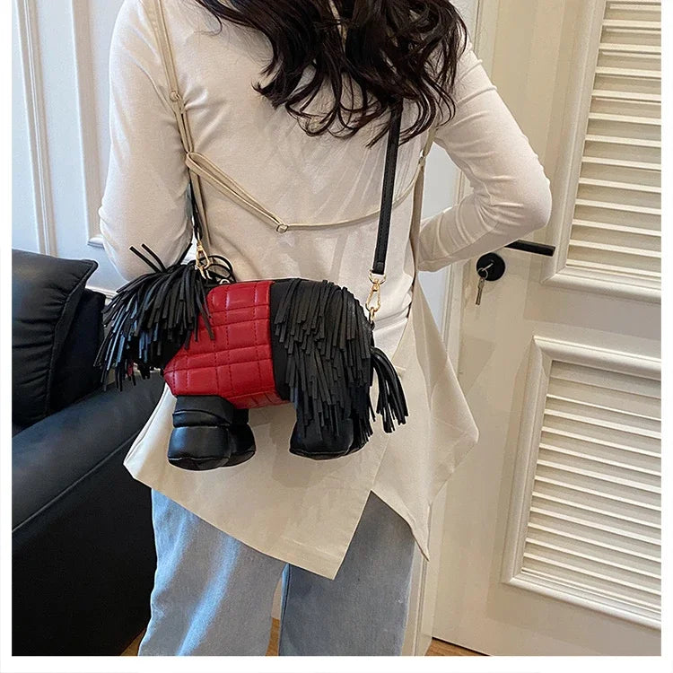 Unique Designer Purse and Handbags for Women Leather Shoulder Bag High Quality 3D Dog Shape Wedding Evening Clutch Bag Party Bag