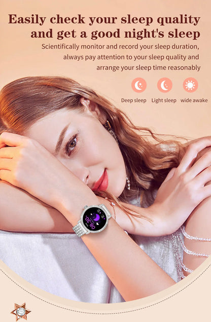 Luxury Bluetooth Call Smartwatch Women's Smart Watch Clock Ladies Gift Fitness Tracker Wrist Watches for Woman Android iOS 2026