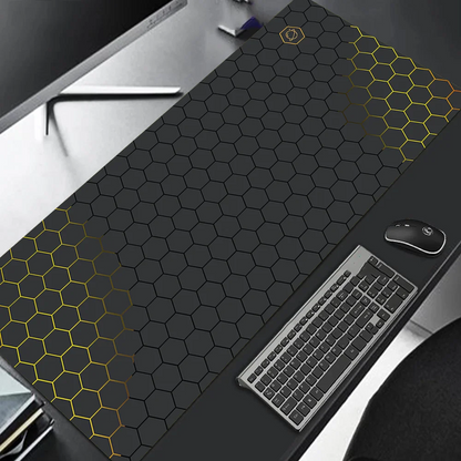 Large Gaming Mouse Pad 90x40 Red Blue Gradient Design Non-Slip Rubber Sewn Edge Gaming Desk Mat Keyboard Gamers and Office Work