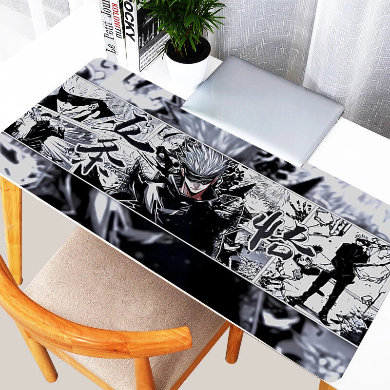 Mouse Pad Laptop Purple Japan Anime Gojo Mousepad XXL Non Slip Keyboard Rug PC J-jujutsu K-kaisen Extended Desk Mat For Boy Gift