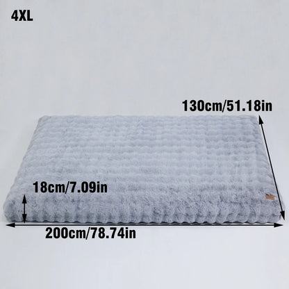 M-4XL Ultra-soft Plush Dog Bed Pet Cat Calming Sleeping Bed Thicker Foam Base Crate Bed Multiple Sizes Option for Dogs