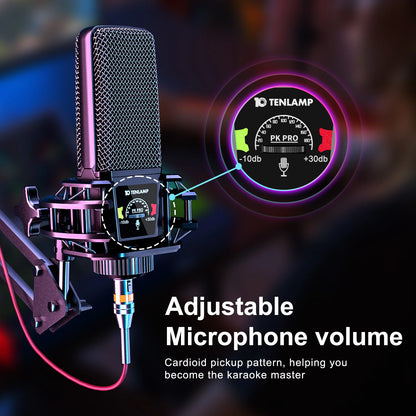 Tenlamp G10 Professional Microphone Mixer Kit for Podcasting, Influencers, Kols, Singing, Gaming, And Djing. This Controller Equipment Is Designed for Studio-Quality Recording And Electronic Music Mixing for PC Smartphone Lap