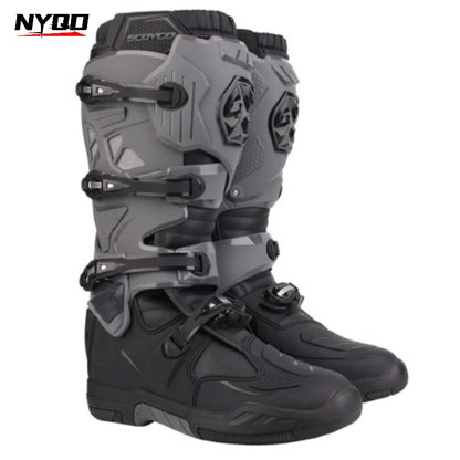 High‑Cut Motocross Boots Men Off‑Road Dirt Bike Protective Motorcycle Enduro Racing Riding Boots