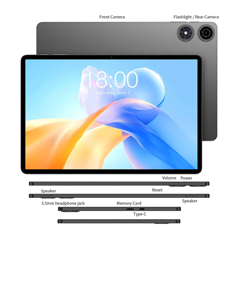 Teclast P50T Android 16 Tablets 90Hz 11" Display 8 Core UNISOC T7250 Max.16GB RAM(3GB+13GB Virtual) 128GB ROM 8000mAh GPS Tabs