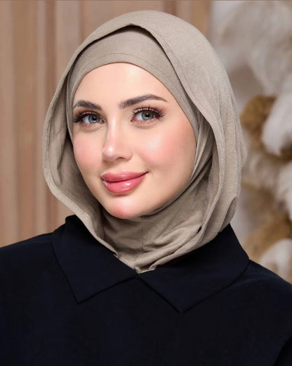 New Ready to Wear Hijab Jersey Instant Headscarf Muslim Undercap Islam Comfort Neck Covered Scarf Light Turban