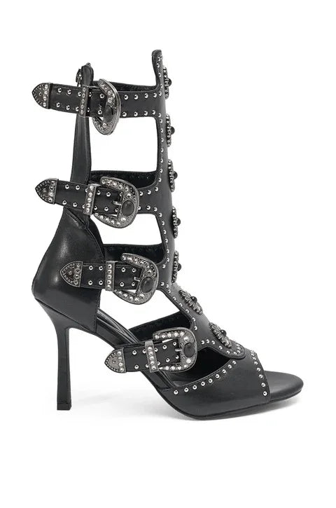 Women's Patchwork Hollow Out Sandal Boots Sexy Square Toe Zipper Thin Heel New Arrivals Fashion Women Modern Shoes 44