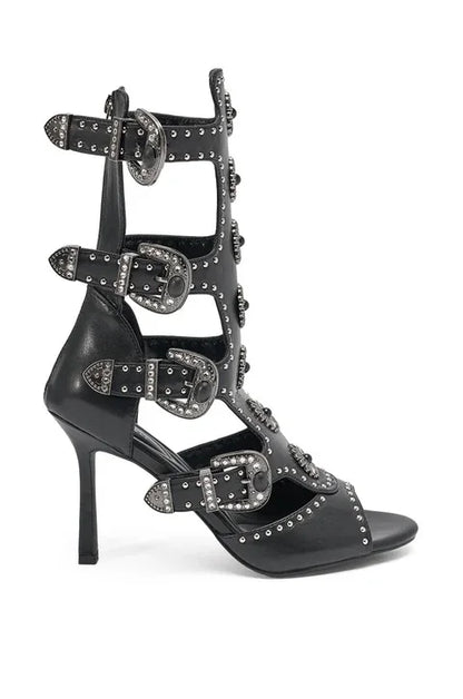 Women's Patchwork Hollow Out Sandal Boots Sexy Square Toe Zipper Thin Heel New Arrivals Fashion Women Modern Shoes 44