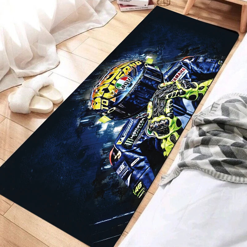 Motorcycle Carpet Garage Mat Racing Cool Moto Display Motorcycle Display Mat Hallway Anti-slip Home Decoration Rug Customized