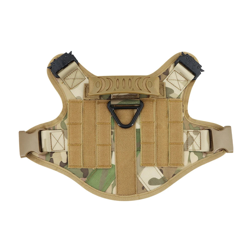 Dog Harness for Large Dogs Leash Collar Molle Pouch Military Harnesses French Bulldog Pet Tactical Training Vest Dog Accessories
