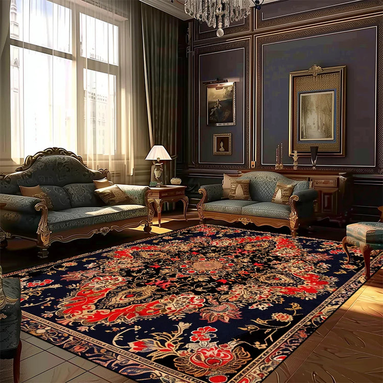 Persian Style Rugs for Living Room Decoration Carpet Large Area Bedroom Anti-slip Floor Mat Washable Lounge Rug Customized Size