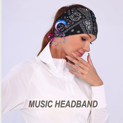 Bluetooth Earphones Sports Sleeping Headband Wireless Headphones Music Eye Mask Wireless Bluetooth Headset Headband with Mic