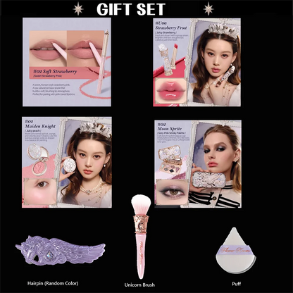 Flower Know Makeup Set Little Angel Collection Make Up Gift Box Eye Shadow Blush Matte Lipstick Highlighter Full Kit All In One