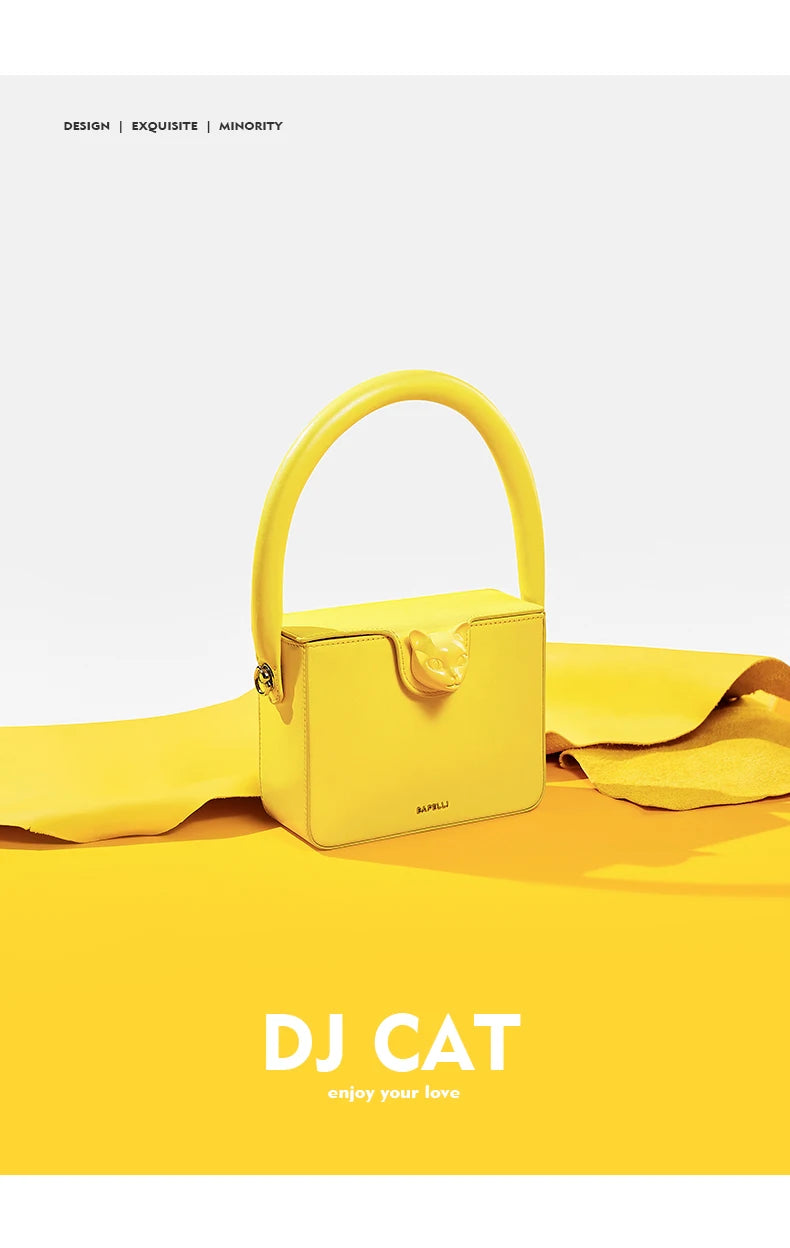 BAFELLI 2026 BAGS FOR WOMEN'S HANDBAG FASHION TREND BOXY LUXURY DESIGNER BRAND GENUINE LEATHER ORIGINAL FLAP PURSE EVENING CAT
