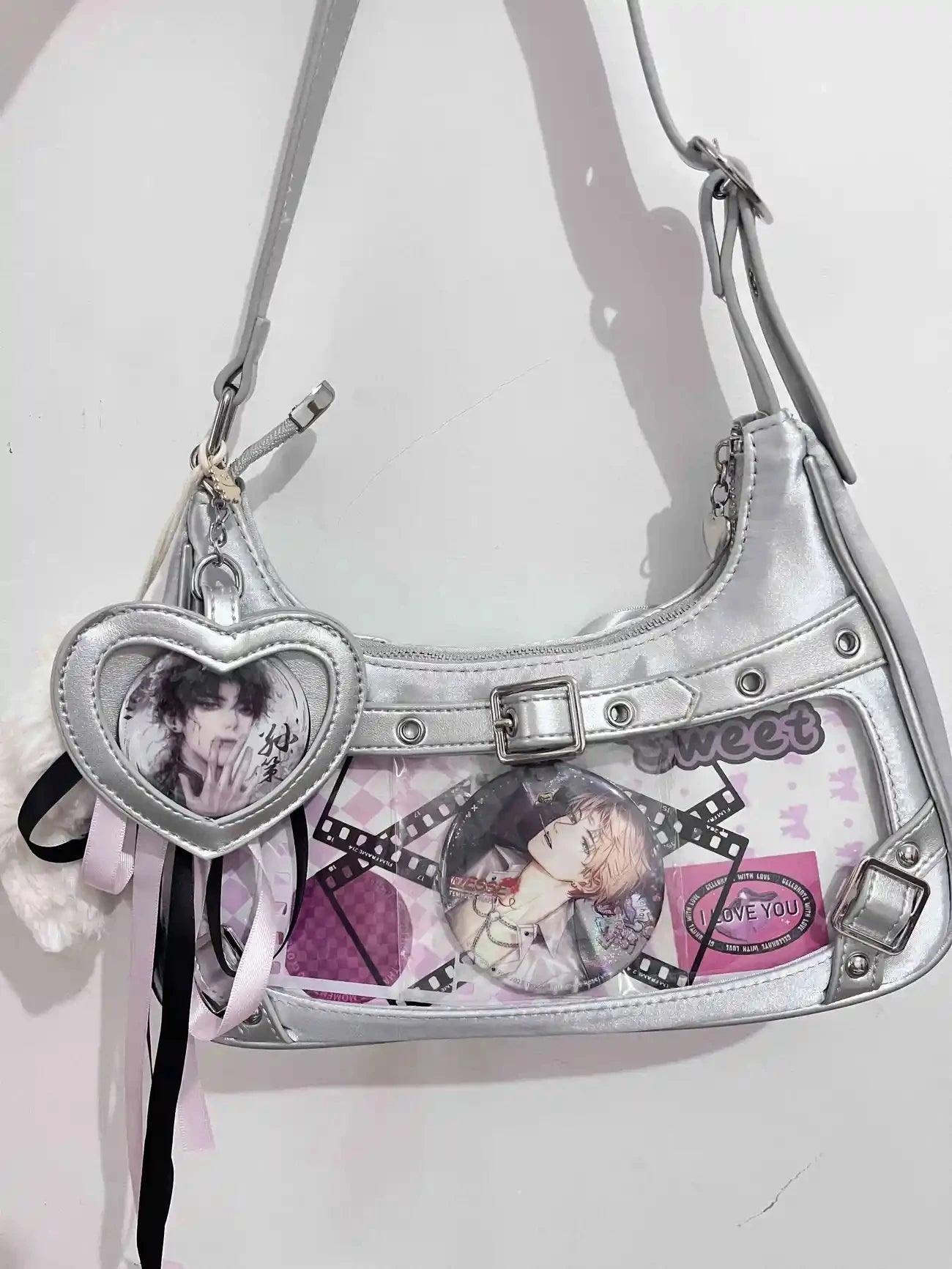 Inner Spicy girl small ITABAG ancient shoulder bag New trendy Y2k Japanese ita bag PU +Nylon cloth women's bags
