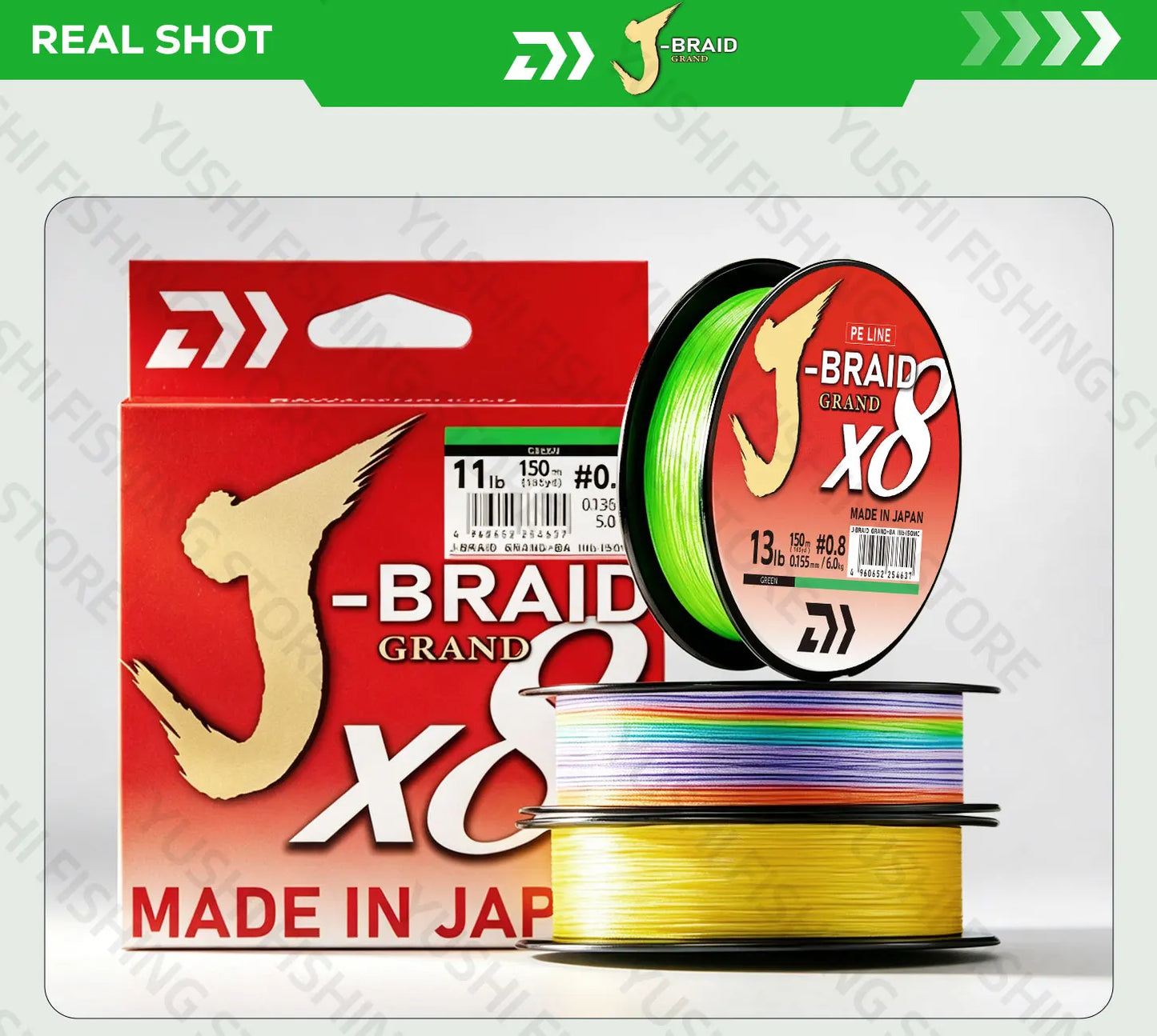 2026 Original X8DAIWA-J Braided Expedition 8 strands Fishing Line PE Super Line Sea Fishing wire 100/150/200/300/500/1000M Pesca