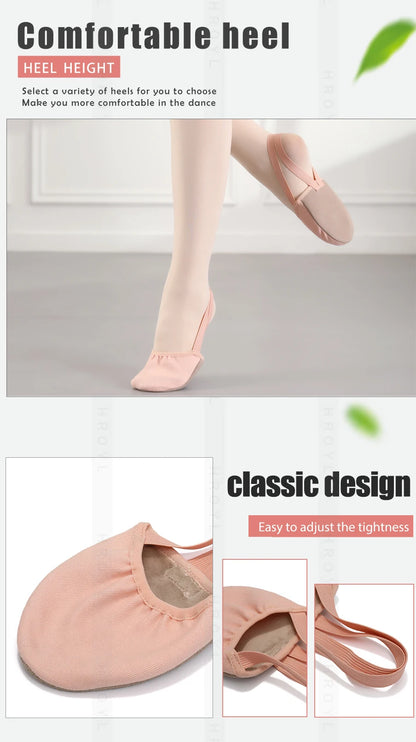 Girls Rhythmic Gymnastics Shoes Women Ballet Dance Shoes Half-palm Shoes Belly Dance Shoes Women's Children's Suede Half Shoes