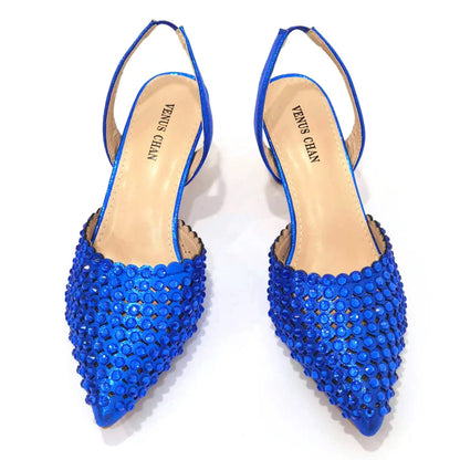 Fashion Summer 2023 Beads Decorated Muffin Bottom Sandals Wear Comfortable And Versatile Elegant Ladies Shoes And Bag Set