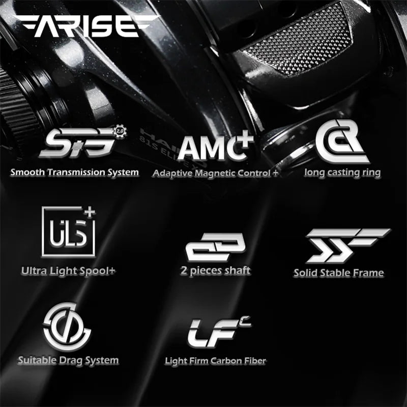 HAIBO 2026 ARISE ELITE Casting Reel 153g 7.2:1/8.3:1 STS AMC+ 2.0 Gear System LFC 4.3g Ultralight Spool Fishing Reel