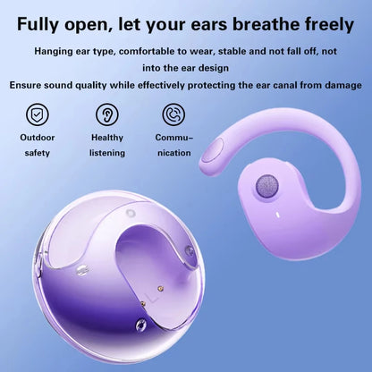 Lenovo AI Earphones Wireless Bluetooth Real-time Language Translation 144 Languages Ear Hanging Headphone Translator For Busine