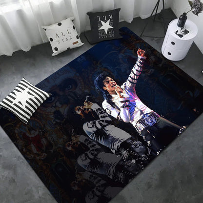 Michael Jackson Hallway Carpet INS Style Soft Bedroom Floor House Laundry Room Mat Anti-skid Bedside Area Rugs