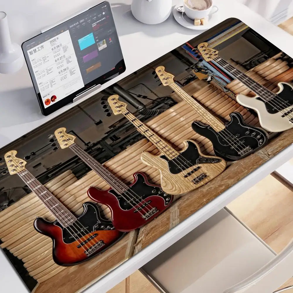Large Mouse Pad .Mousepad Fender Guitar Gamer Keyboard Mat Game Mats Office Accessories Mausepad Gaming Computer Table Stitch