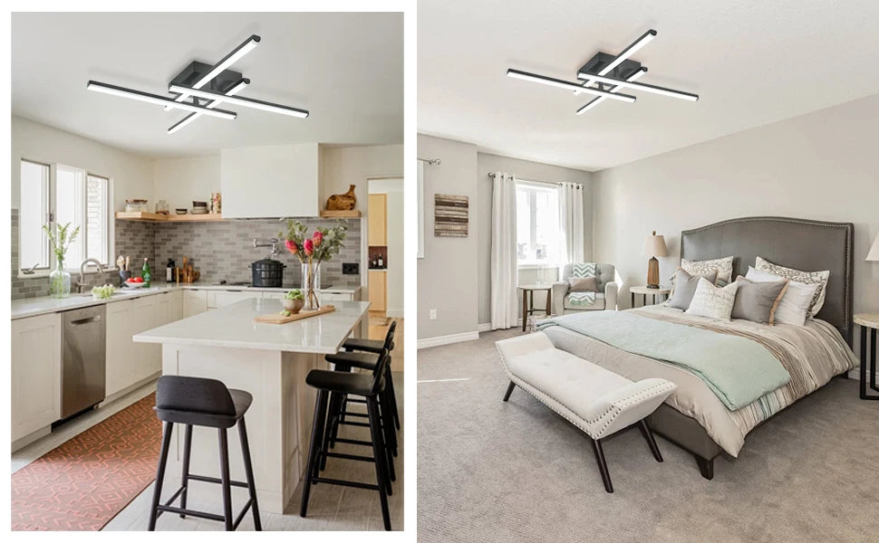 New Modern Led Ceiling Lights Black Ceiling Lamp for Living Room Bedroom Studyroom Led Lights for Room Ceiling Light Fixtures