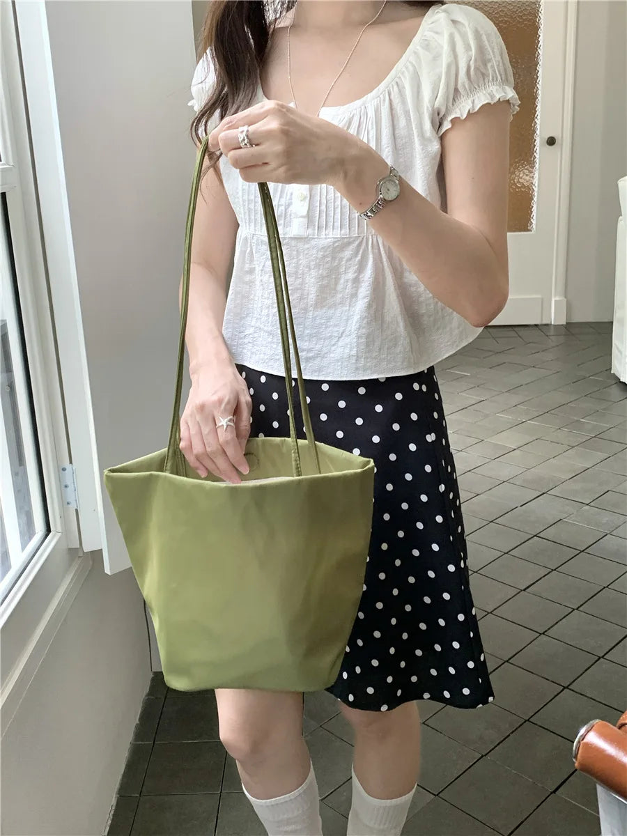 Casual Nylon Bucket Bags for Women Shoulder Bag Fashion Soft Women Bag NEW Tote Purses and Handbags Female Shopper Commuter Bags