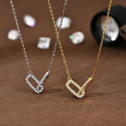 CHARMING 2025 New Moissanite Necklaces Diamond Pendant 925 Sterling Silver for Women 45+5cm Original Jewelry With Certificate