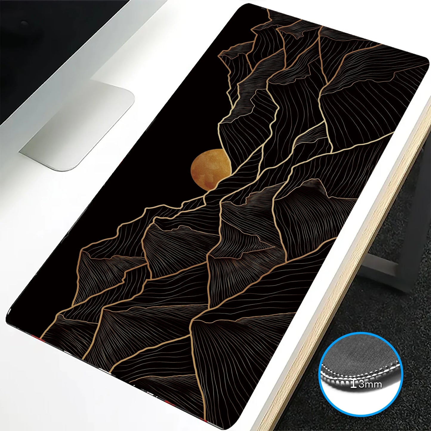 VIKAMA Large Mouse Pad Great Wave off Kanagawa Design Non-Slip Gaming Desk Mat for Office And Gaming Desktop Decoration