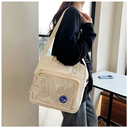 Japanese Style Kawaii Itabag For Dolls Large Handbags New Nylon School Bags For Teenage Girls Tote Shoulder Bag JK Crossbody Bag