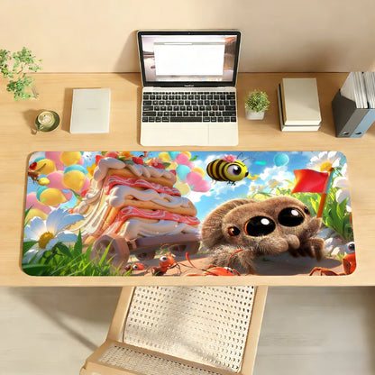 Cartoon L-Lucas The S-Spider Mouse Pad Anti Slip Rubber Edge Locked Thickened Laptop Gaming Desk Mat