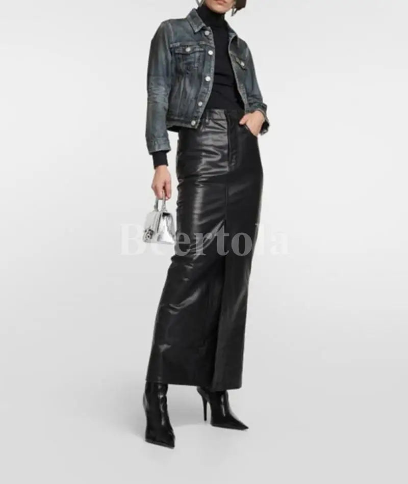 Black Leather Pointed Toe Ankle Boots Woman High Heels Stiletto Side Shaped Zipper Knee-High Boots Lady Sexy Boots