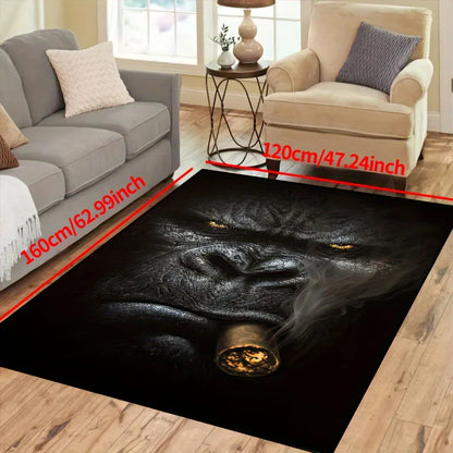 Chimpanzee Print Waterproof Doormat, Non-Slip Machine Washable Rug for Indoor Outdoor Multi-Room Home Decor