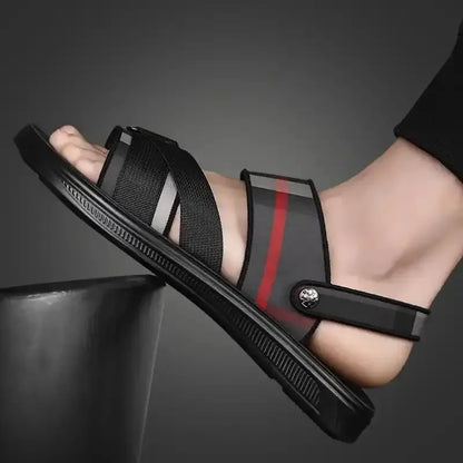 Sandals Men 2025 Trend Summer Outdoor Leisure Non-slip Beach Luxury Brand Sandal High Quality Soft Sole Dual-purpose Sandals Men