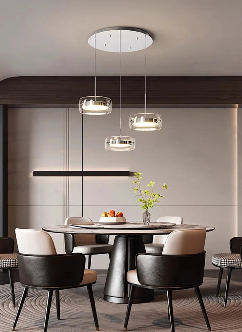 Modern Pendant Light Lamps, Home Decor Ring LED Lights for Living Room,Chandeliers for Dining Room Hanging Light Indoor Lighting