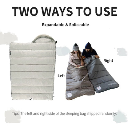 Naturehike Camping Sleeping Bag with Hood 3 Seasons Sleeping Bag Warm Lightweight Waterproof Outdoor Envelope Sleeping Bags