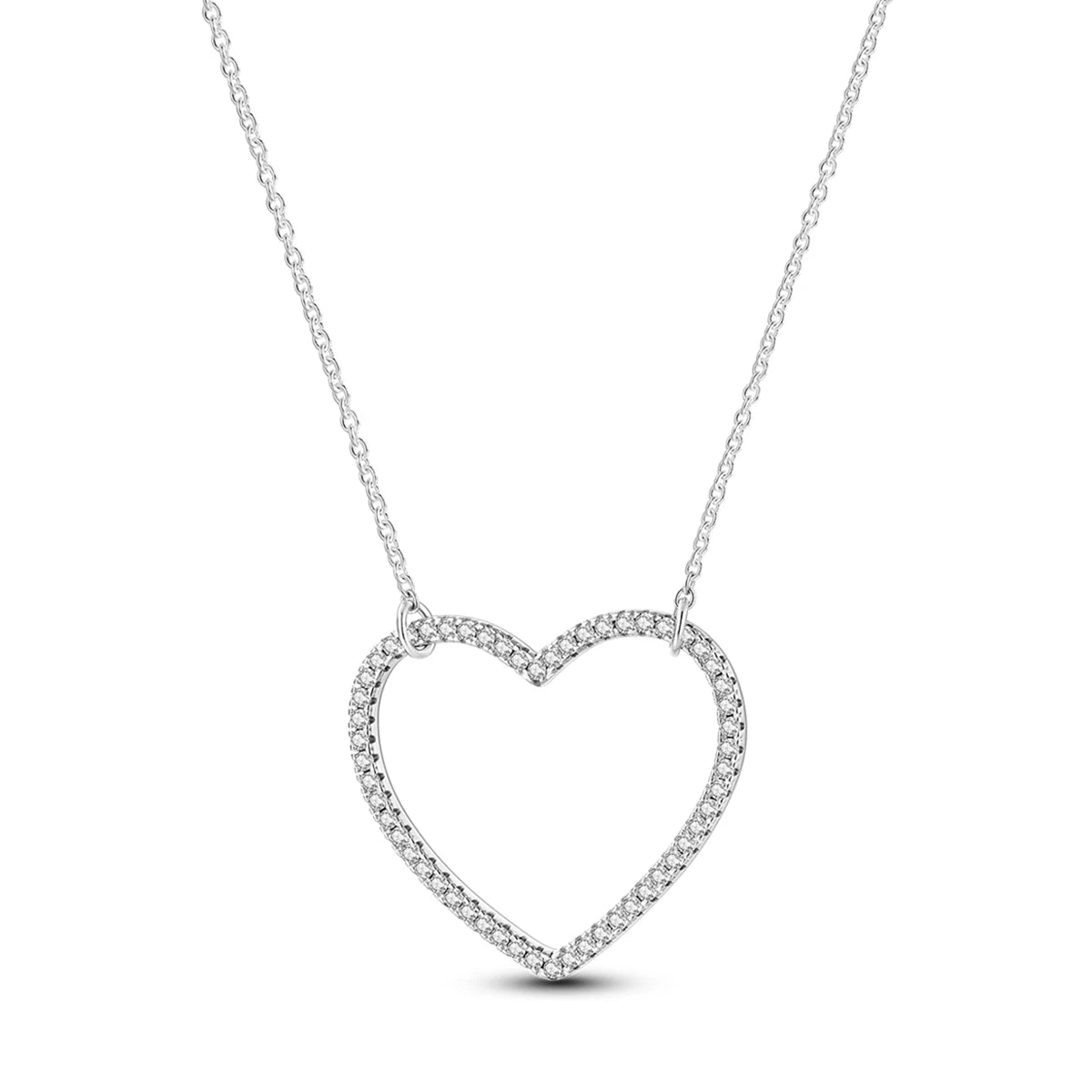925 Sterling Silver Luminous Firefly Heart Shaped Zircon Pendant Necklace For Women Fashion Anniversary Birthday Jewelry Gifts