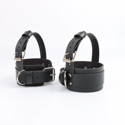 Adjustable Faux Leather Ankle Strap Belt with Soft Inner Lining Anklet Charm Chain Suitable for Comfort and Retro Modern Styles