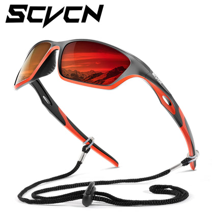 SCVCN Polarized Fishing Sunglasses Sports Sunglasses for Men and Women Cycling Glasses Mountain Bicycle Riding Goggle Bike UV400