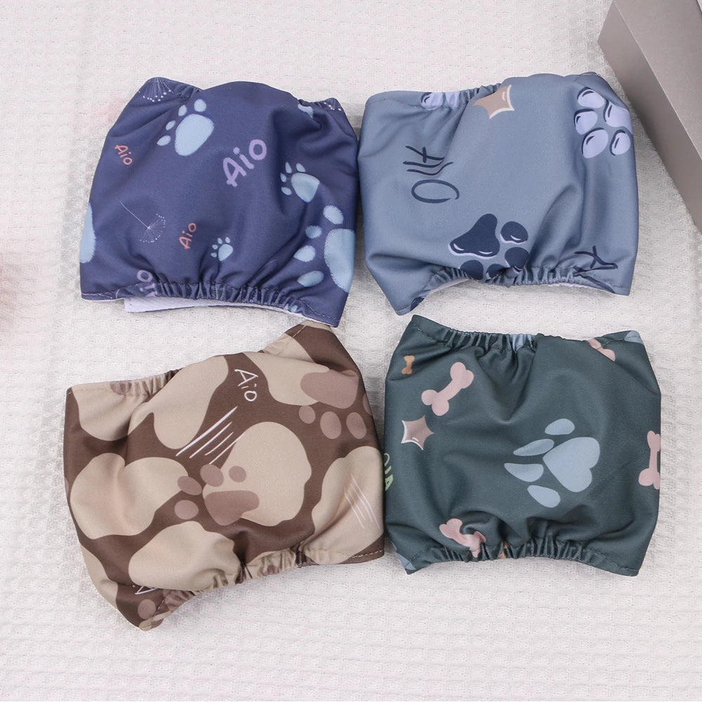 3pcs Reusable Belly Band for Male Dogs Washable Pet Dog Cloth Diapers Leakproof Physiological Pants Short Breathable Puppy Nappy