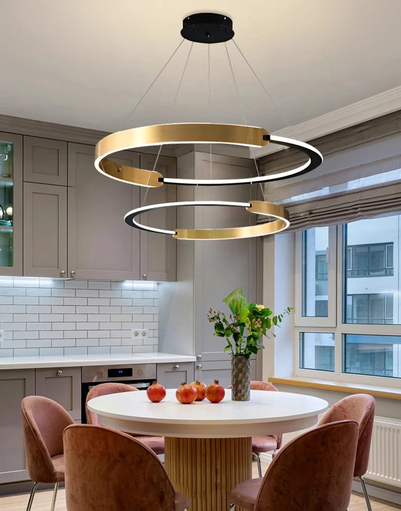 Modern rings long Pendant lights led Chandeliers for living room 2023 indoor lighting Ceiling lamp interior lighting Chandeliers