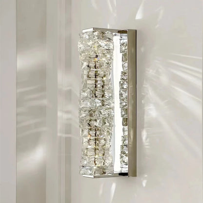 Luxury Crystal Wall Lamp Modern LED Sconce Chrome Gold Mirror Wall Light For Living Room Bedroom Aisle Indoor Decor Vanity Light