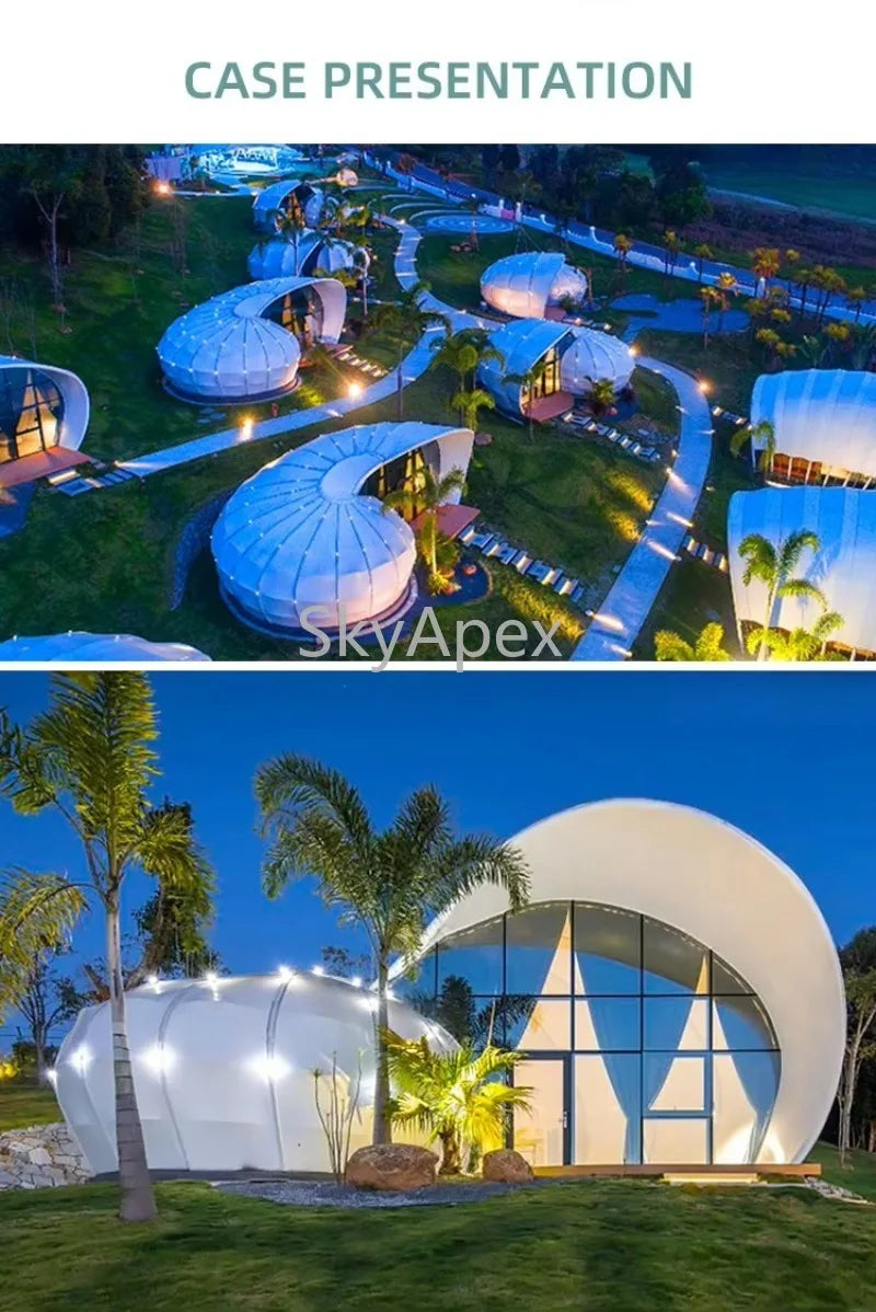 Made in China Geodesic Dome Building Tent Waterproof UV Resistant Windproof Spacious Customized For Luxury Glamping Party Events