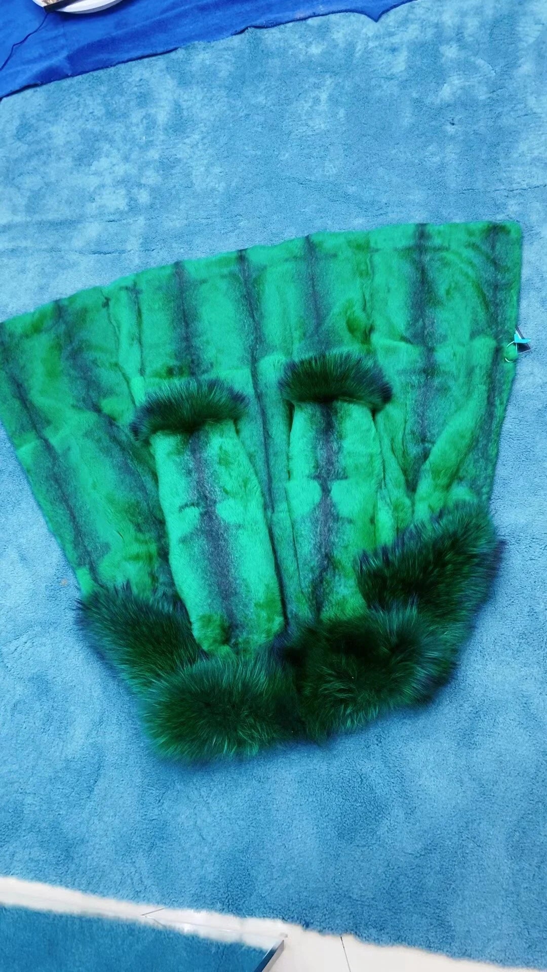 Winter Women Real Rabbit Fur Coat Long Natural Rabbit Fur Jacket Fox Fur Collar and Cuff Thick Warm Ladies Overcoat