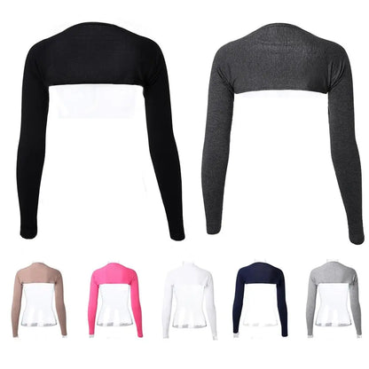 Undershirt Arm Sleeves Shawl Islamic Long Shoulder Sleeves Soft Modal Crop Top Stretchy Muslim Arm Cover Shrug Women